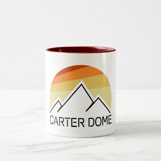 Carter Dome New Hampshire Retro Tweekleurige Koffiemok (Center)