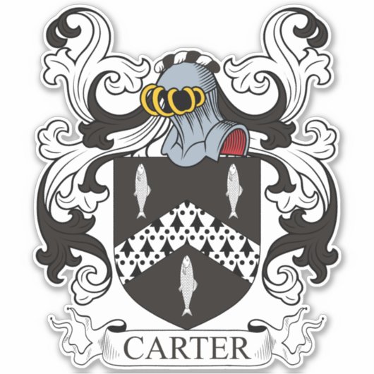 Carter Family Crest Sticker (Voorkant)