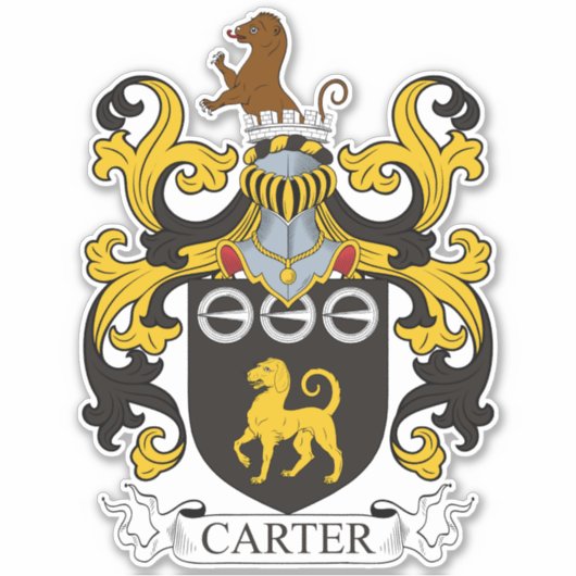 Carter Family Crest Sticker (Voorkant)