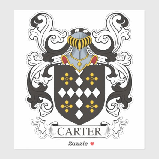 Carter Family Crest Sticker (Vel)