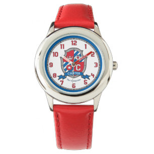 Carter letter C betekent roodblauwe vogel Horloge