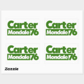 Carter Mondale 1976 Retro Politics Rechthoekige Sticker (Vel)