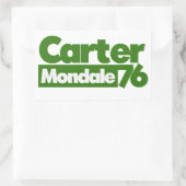 Carter Mondale 1976 Retro Politics Rechthoekige Sticker (Tas)