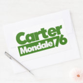 Carter Mondale 1976 Retro Politics Rechthoekige Sticker (Envelop)