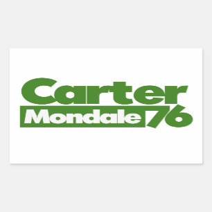 Carter Mondale 1976 Retro Politics Rechthoekige Sticker