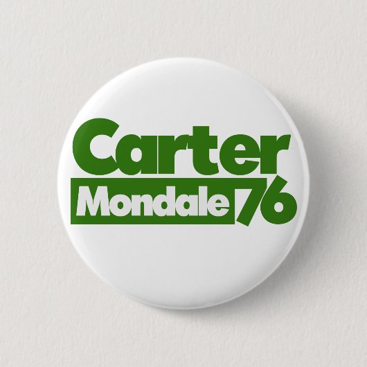 Carter Mondale 1976 Retro Politics Ronde Button 5,7 Cm (Voorkant)