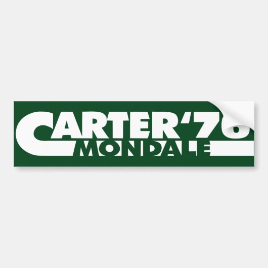  Carter Mondale 76 Jimmy Carter 1976 Bumpersticker (Voorkant)