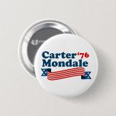Carter Mondale '76 Verkiezingen Ronde Button 5,7 Cm (Voorkant /achterkant)