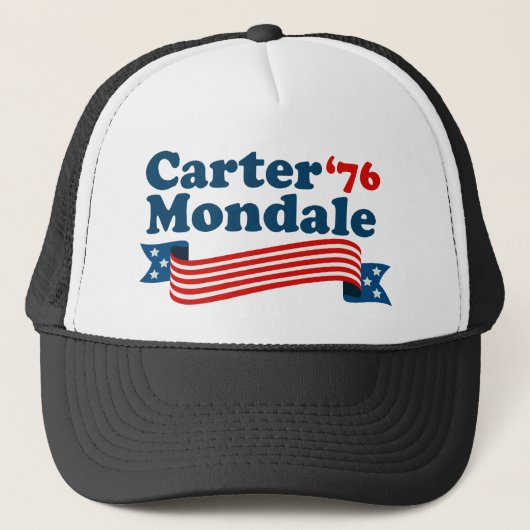 Carter Mondale '76 Verkiezingen Trucker Pet (Voorkant)