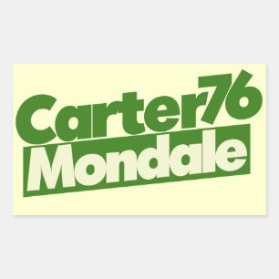 Carter Mondale Vintage Politiek Rechthoekige Sticker