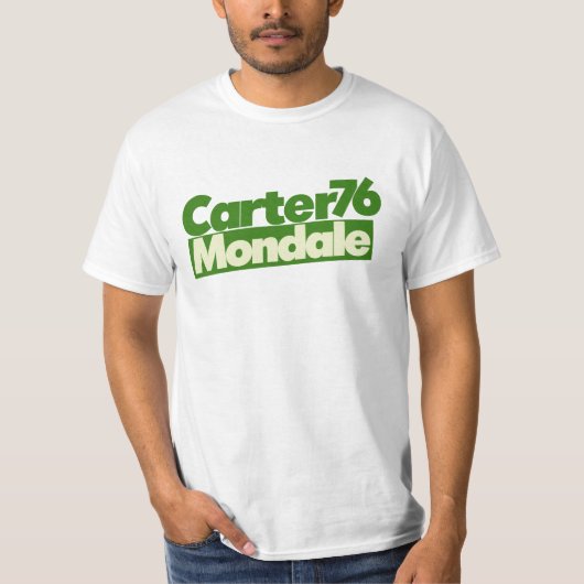 Carter Mondale Vintage Politiek T-shirt (Voorkant)
