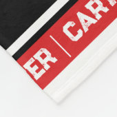 Carter-naam betekent "sport monogram zwart rood fleece deken (Hoek)