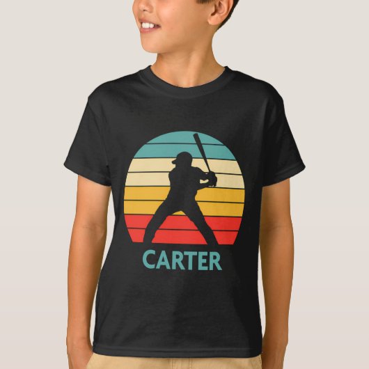 Carter Naam Cadeau Persoonlijke Baseball T-shirt (Voorkant)