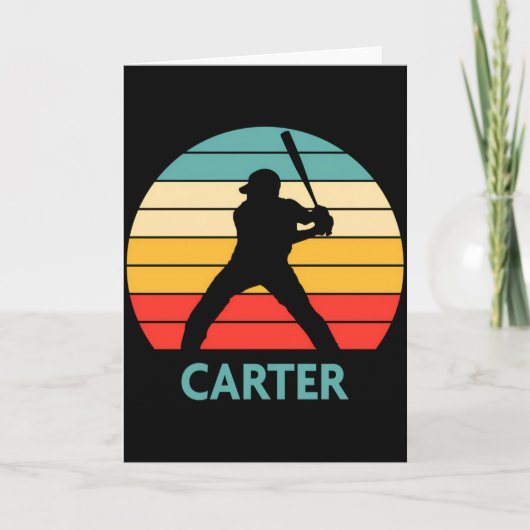 Carter naam geschenk gepersonaliseerd honkbal T-sh Kaart (Voorkant)