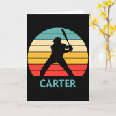 Carter naam geschenk gepersonaliseerd honkbal T-sh Kaart (Gele Bloem)