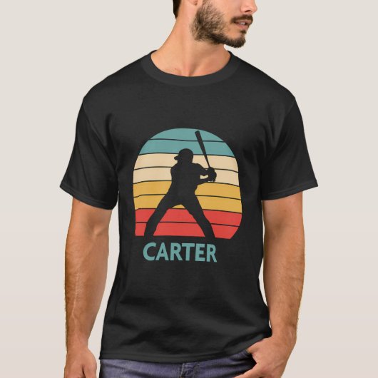 Carter Naam Gift Gepersonaliseerde Honkbal T-shirt (Voorkant)