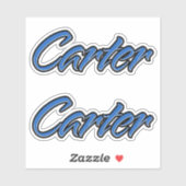 Carter Name blue Aufkleber Sticker Stickerset (Vel)