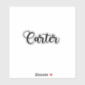 Carter Name - handgeschreven kalligrafie Sticker (Vel)