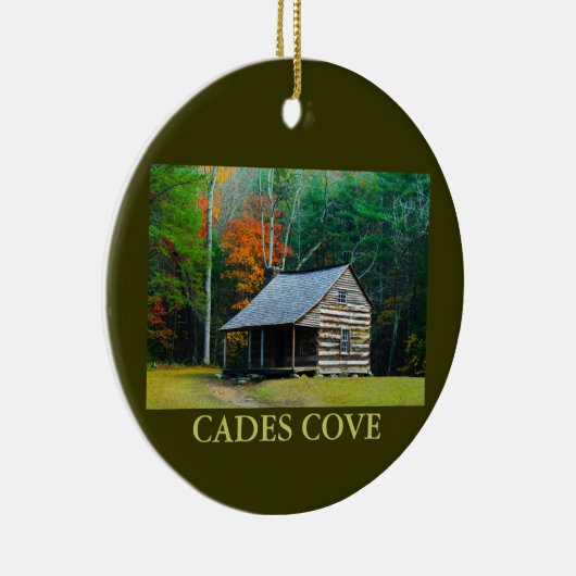 Carter Shields Cabin - Cades Cove - Kerstmis Keramisch Ornament (Rechts)