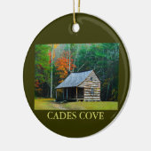 Carter Shields Cabin - Cades Cove - Kerstmis Keramisch Ornament (Links)