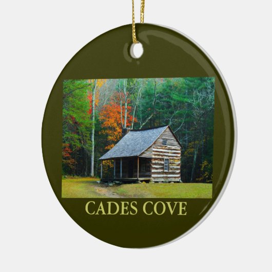 Carter Shields Cabin - Cades Cove - Kerstmis Keramisch Ornament (Links)