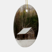 Carter Shields Cabin Winter Ornament Cades Cove TN (Rechts)