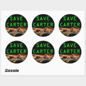 Carter-stickers opslaan ronde sticker (Vel)