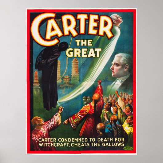 Carter the Great Cheating the Gallows Poster (Voorkant)