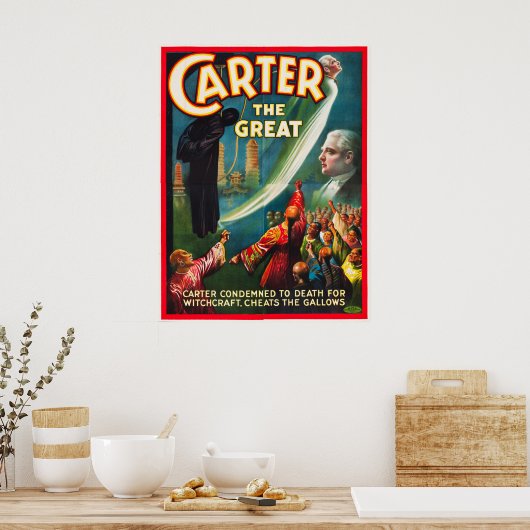 Carter the Great Cheating the Gallows Poster (Keuken)