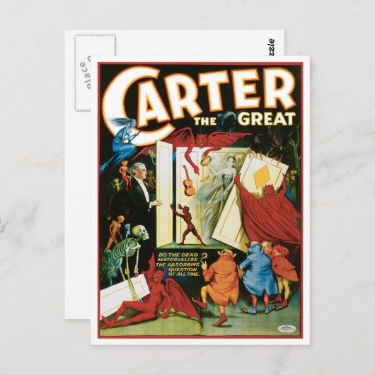 Carter The Great ~ Do the Dead Materialize? Briefkaart (Voorkant / Achterkant)