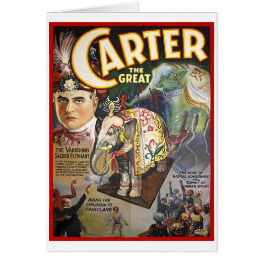 Carter The Great Restored  Magicia Poster (Voorkant)
