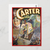 Carter The Great Restored  Magicia Poster Briefkaart (Voorkant / Achterkant)
