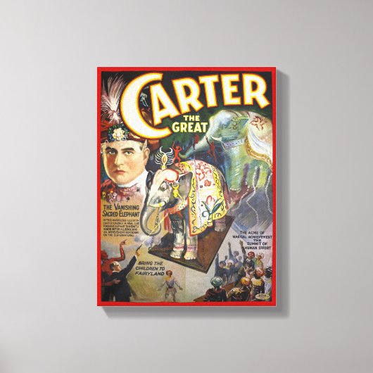 Carter The Great Restored  Magicia Poster Canvas Afdruk (Voorkant)