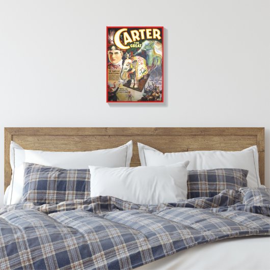 Carter The Great Restored  Magicia Poster Canvas Afdruk (Insitu (Slaapkamer))