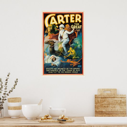 Carter the Great Sweeps the Secrets of the Sphinx Poster (Keuken)