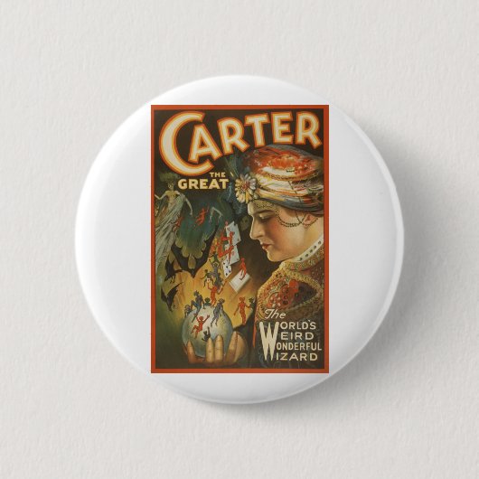 Carter the Great - The World's Weird Wizard Ronde Button 5,7 Cm (Voorkant)