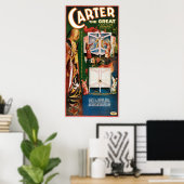 Carter The Great ~ Weird Wizard  Magic Act Poster (Thuiskantoor)