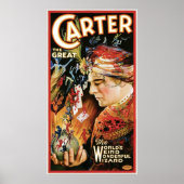Carter The Great ~ Wizard  Magic Act Poster (Voorkant)