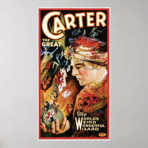 Carter The Great ~ Wizard  Magic Act Poster