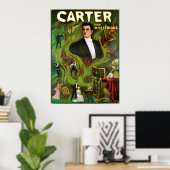 Carter The Mysterious ~ Magic Act Poster (Thuiskantoor)