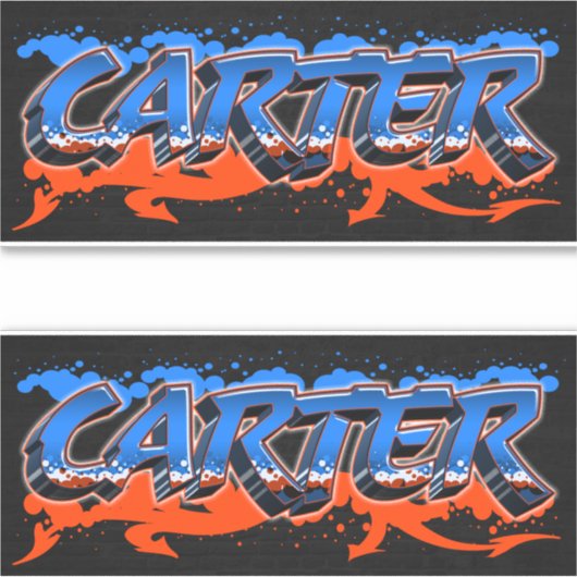 Carter Vorname Name Graffiti Aufkleber Sticker (Voorkant)