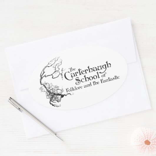 Carterhaugh School Nieuwe Logo Ovale Sticker (Envelop)