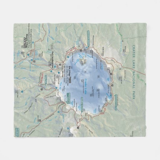 Cartermeer-kaart-deken Fleece Deken (Voorkant (Horizontaal))