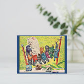 Carter's Ink and mamma cat and kittens uit 1940 Briefkaart (Staand voorkant)