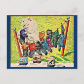 Carter's Ink and mamma cat and kittens uit 1940 Briefkaart (Voorkant)