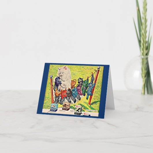 Carter's Ink and mamma cat and kittens uit 1940 Notitiekaartje (Voorkant)