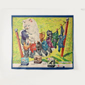 Carter's Ink and mamma cat and kittens uit 1940 Wandkleed (Voorkant (horizontaal))