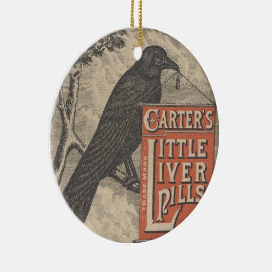 Carter's Little Liver Pills Ephemera Keramisch Ornament (Rechts)