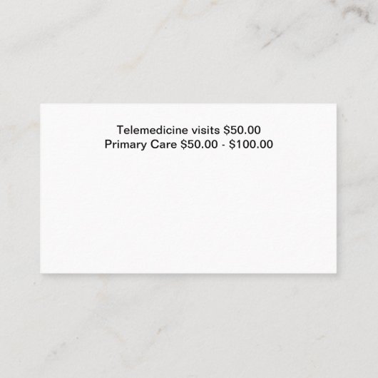 Carters Visitekaartje (Achterkant)