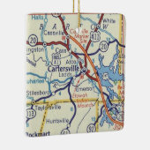 Cartersville GA kaart Keramisch Ornament (Rechts)